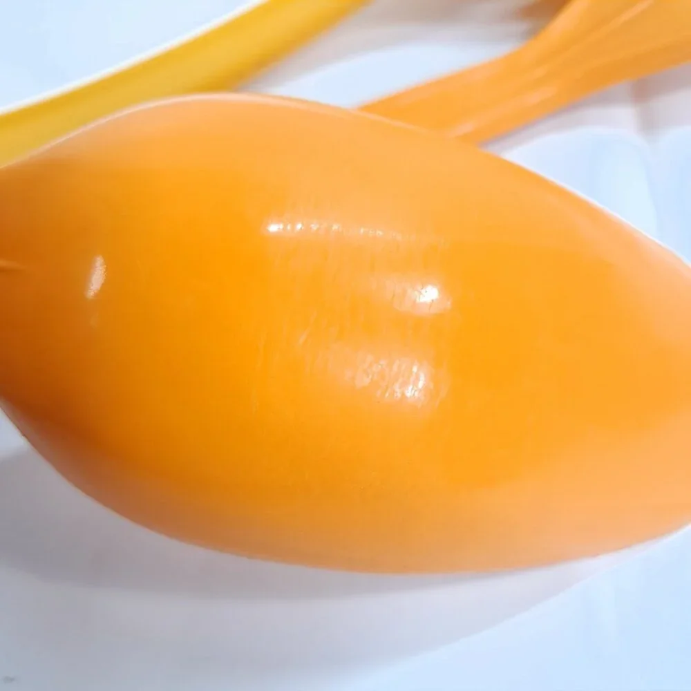 Vintage Hutzler yellow cooking utensils turner spatula serving spoon meat fork‎